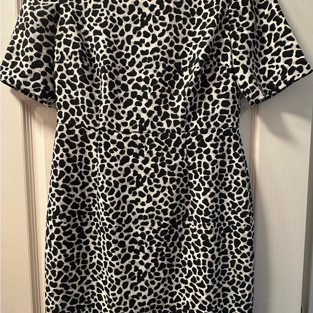 Talbots Black and White Patterned Dress
